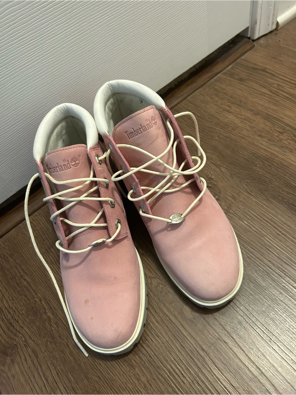 Timberland Women's Nellie Waterproof Chukka Boots Pink 9M (Style 23308).